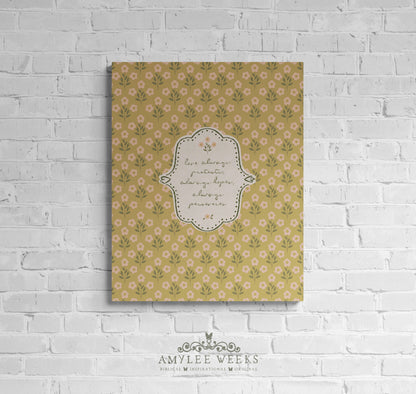"Love Always" Scripture Wall Art — Vintage Cottage Art | Amylee Weeks