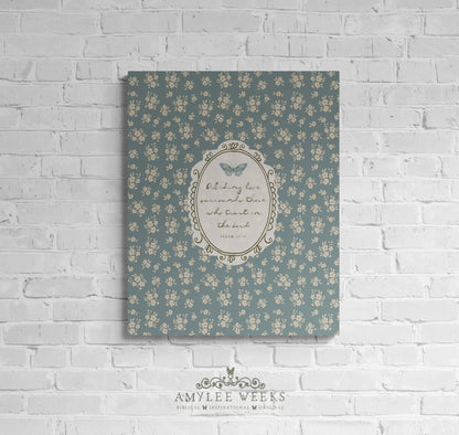 Abiding Love Wall Art  — Floral Vintage Scripture Art | Amylee Weeks