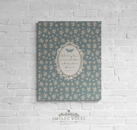 Abiding Love Wall Art  — Floral Vintage Scripture Art | Amylee Weeks