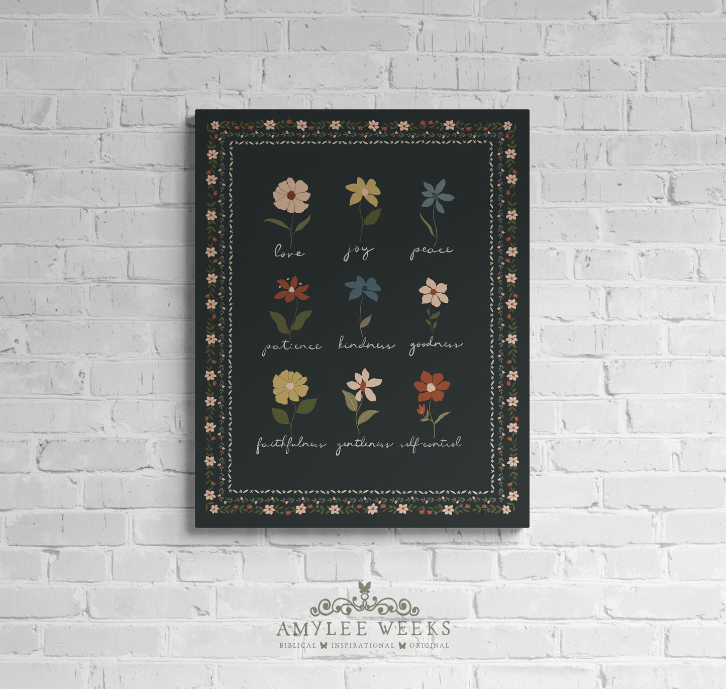 "Fruit of the Spirit"— Love, Joy, Peace Wall Art, Vintage Cottage Art | Amylee Weeks