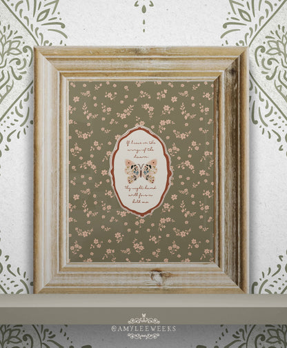 Wings of the Dawn Wall Art  — Floral Vintage Scripture Art | Amylee Weeks